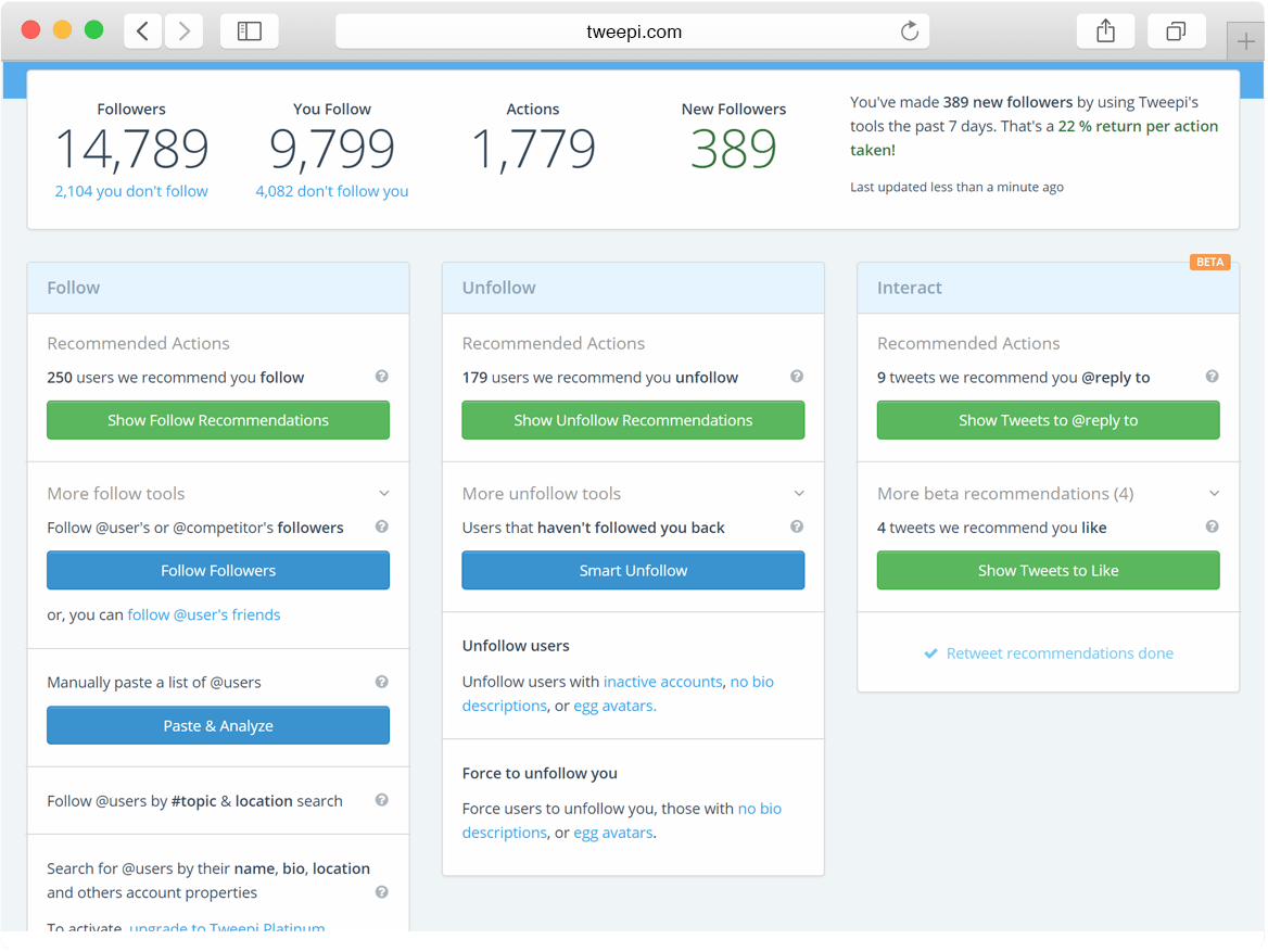 grow your twitter brand with the power of artificial intelligence - friend check follower tracker for twitter instagram